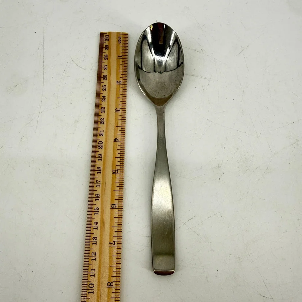Mikasa Spoon Set Silver Stainless Steel Tapered Handle 4pc 1.75width 7.75